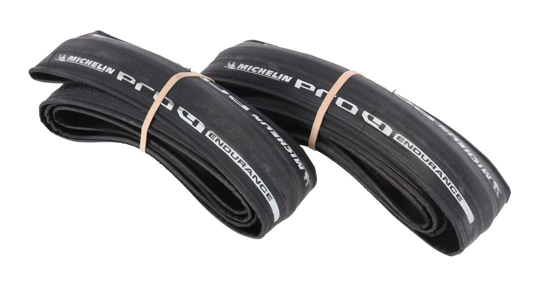 Michelin Pro 4 Endurance Road Bike Clincher Tires 700x25c PAIR Race BLACK Tri TT