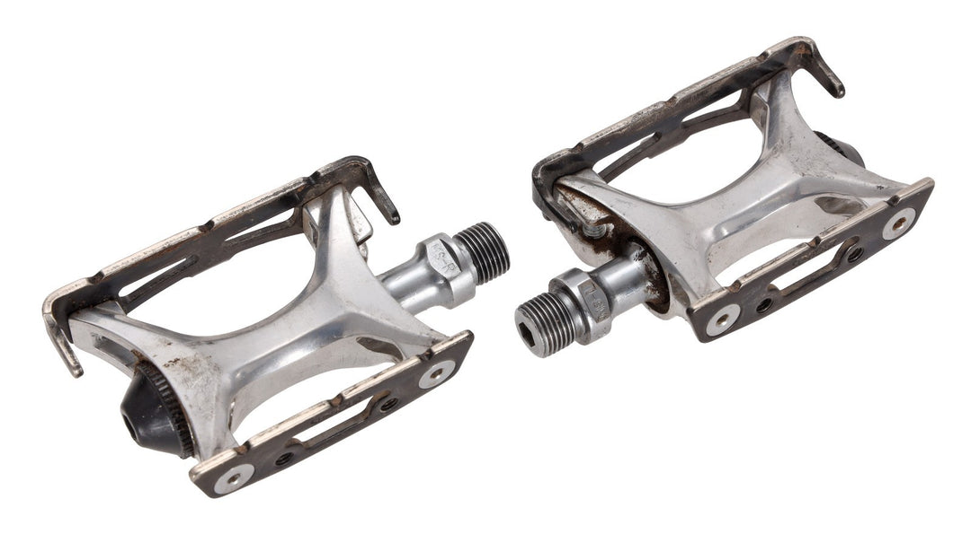 Suntour Cyclone Track Bike Pedals 9/16" BLACK Aluminum Road Flat Vintage