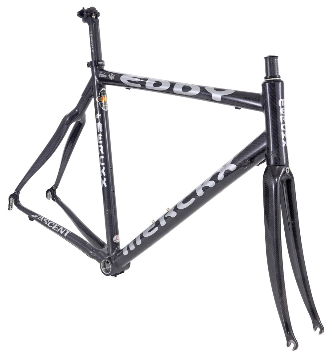 Eddy Merckx 1XM Carbon Road Bike Frameset 56cm BLACK QR Rim Wishbone Stays 2007