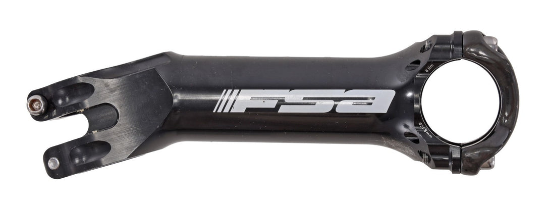 FSA Team Issue Alloy Road Bike Stem 31.8x 140mm w/ Carbon Plate 17º Black 1-1/8"