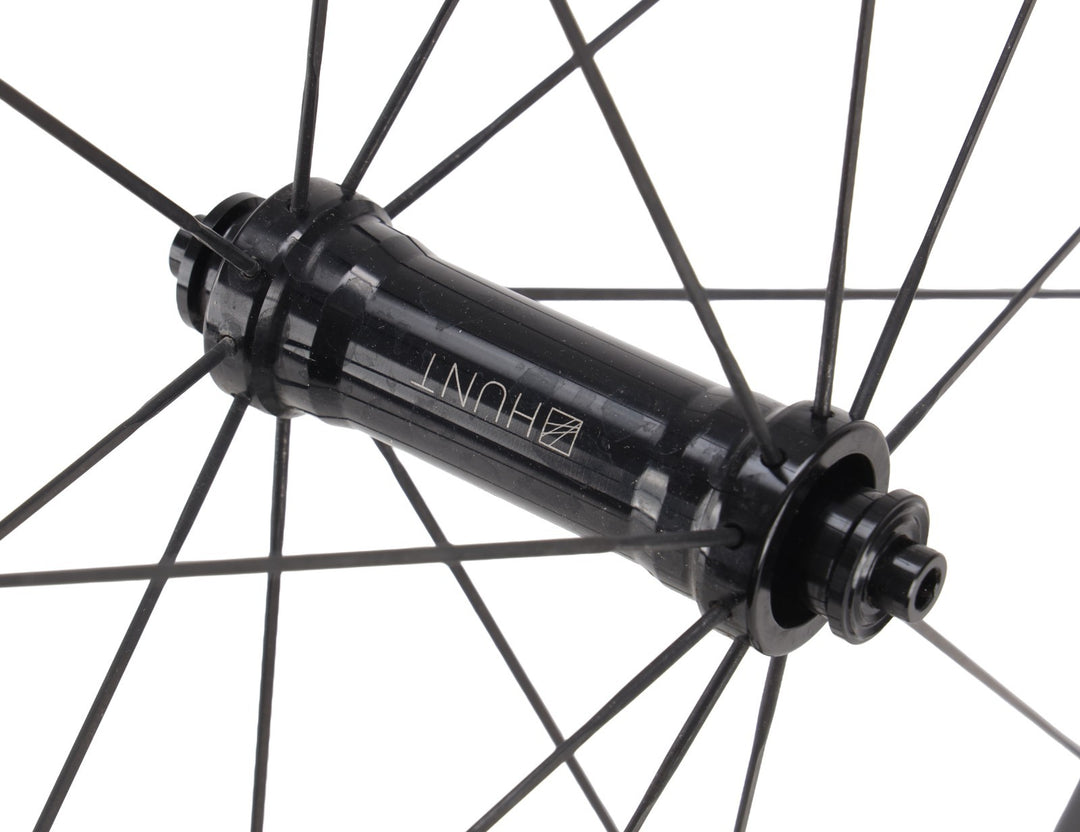 HUNT 50 Carbon Wide Aero Road Wheelset Tubeless Shimano 11 Spd 700c QR Rim Brake