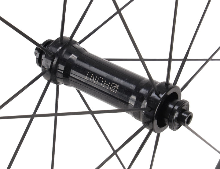 HUNT 50 Carbon Wide Aero Road Wheelset Tubeless Shimano 11 Spd 700c QR Rim Brake