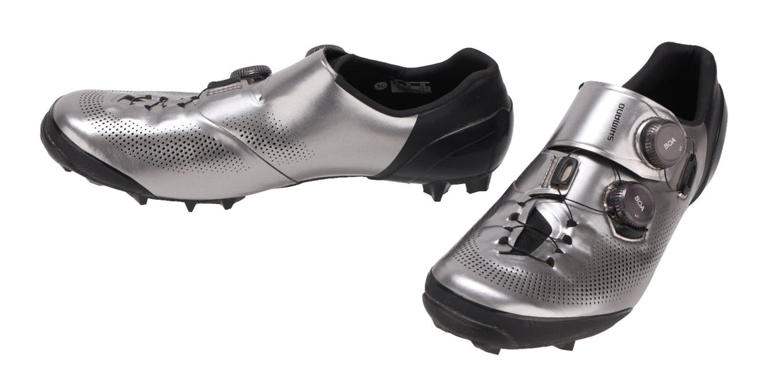 Shimano S-Phyre XC903 Carbon Mtn Bike Shoes EU 45.5 US Men 11 SILVER 2-Bolt BOA