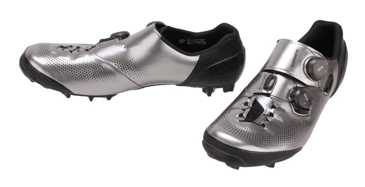 Shimano S-Phyre XC903 Carbon Mtn Bike Shoes EU 45.5 US Men 11 SILVER 2-Bolt BOA
