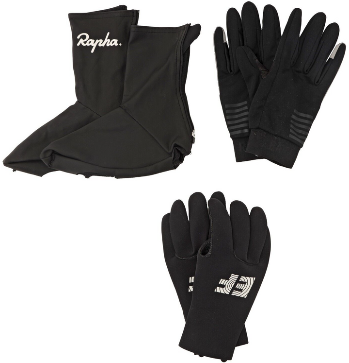 Rapha EF Education First Pro Team Gloves & Shoe Covers Kit MED/LG Black Neoprene