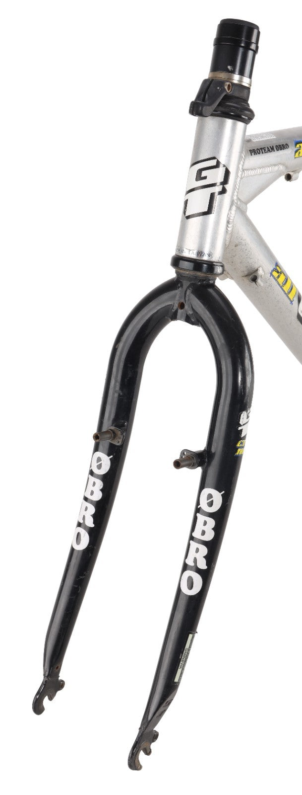 GT Avalanche Alloy 26" MTB Frameset LG Silver Rim Brake Triple Triangle '90s