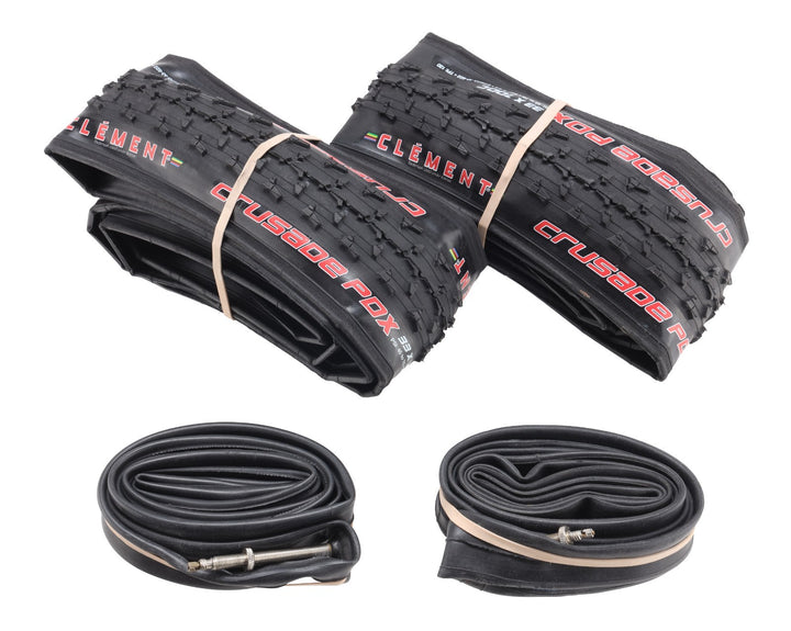 Clement Crusade PDX Cyclocross Bike Clincher Tires w/Tubes 700x 33c 1 PAIR