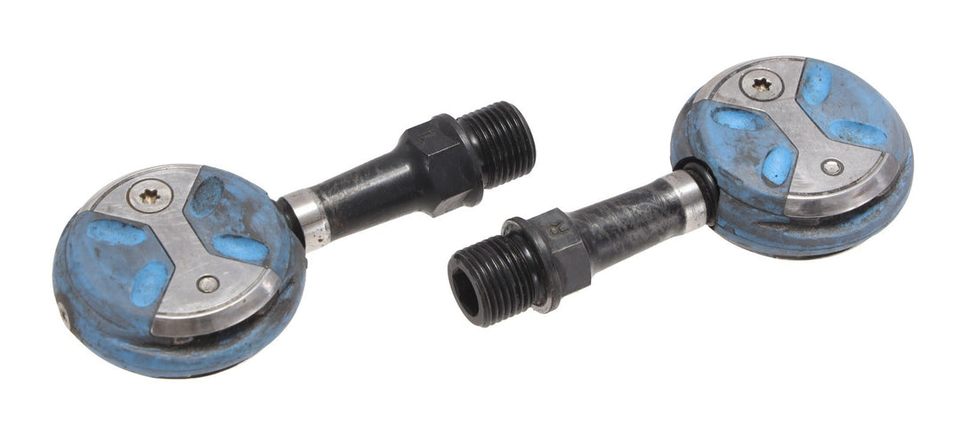 Speedplay Zero Clipless Road Bike Pedals Blue 50mm Chromoly 4 Bolt Tri Race TT