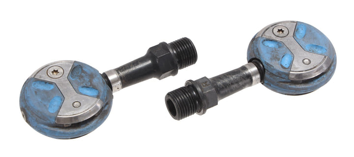 Speedplay Zero Clipless Road Bike Pedals Blue 50mm Chromoly 4 Bolt Tri Race TT