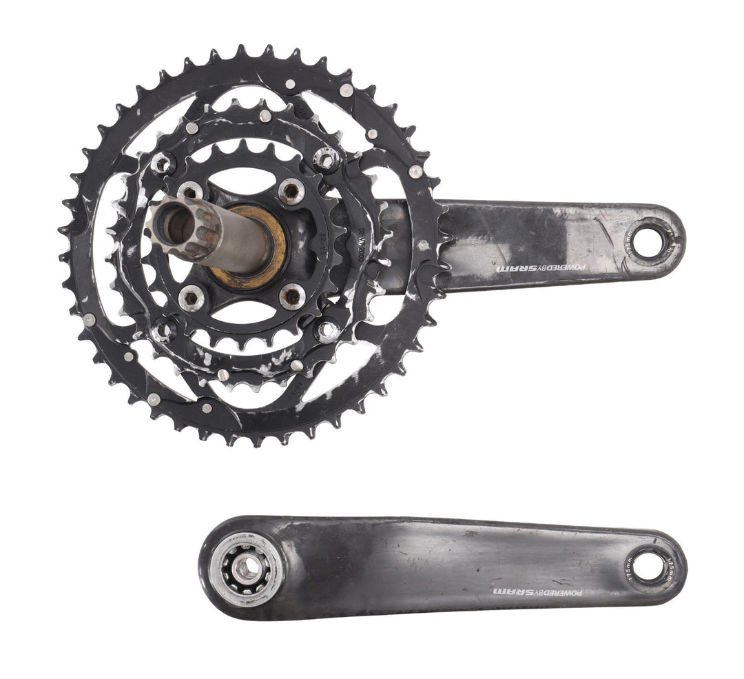 TruVativ Noir 3.3 XC Carbon Mtn Bike Crankset 175mm 3x 9s Triple GXP 44/32/22T
