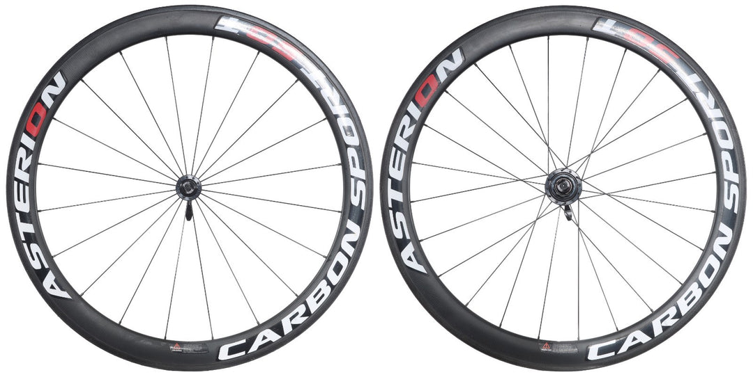 Asterion Carbon Sport 50T Tubular Road Wheelset Shimano 11 Spd 700c Rim Brake QR