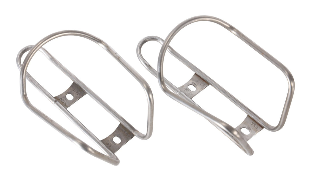 King Cage Stainless Steel Bottle Cages 1 PAIR Road Bike Gravel Mountain Touring