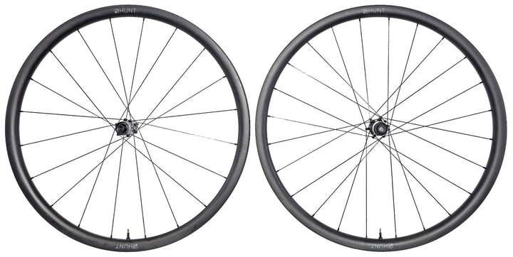 HUNT 30 Carbon Disc Gravel/Road Wheelset Tubeless CL Shimano 11 Spd 700c Race CX