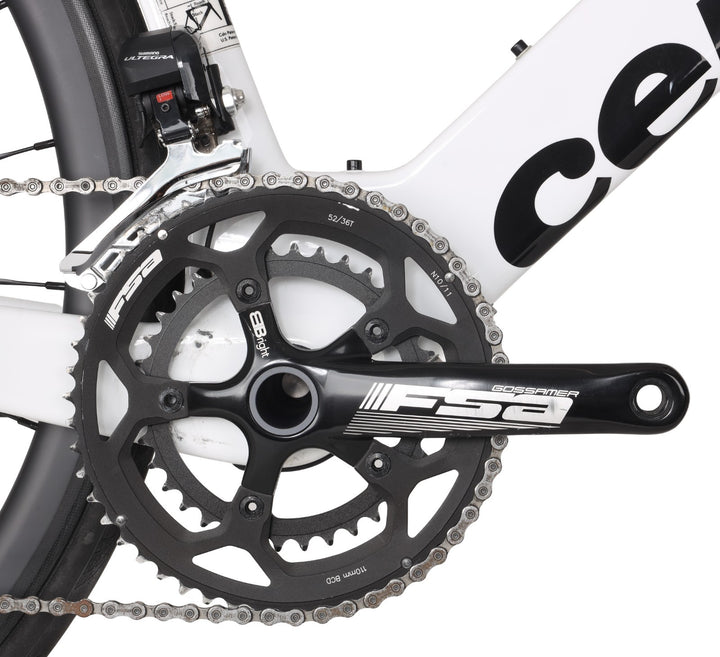 Cervelo P2 Carbon Triathlon Bike 58cm WHITE 2x 11s Power Ultegra Di2 Rim QR 2017