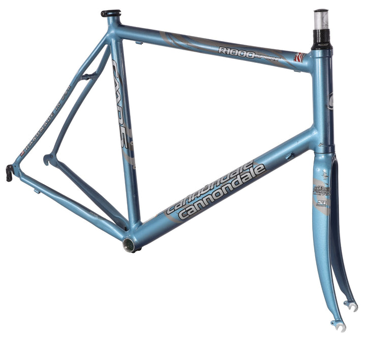 Cannondale R1000 Sport CAAD5 Alloy Road Bike Frameset XL 60cm Blue Rim QR 2003