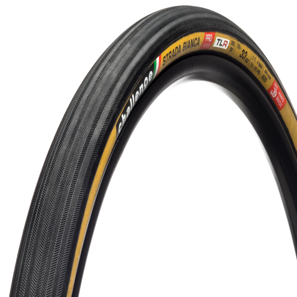 Challenge Strada Bianca PRO TLR HandMade Tubeless Road Gravel Bike Tire 700x 33c