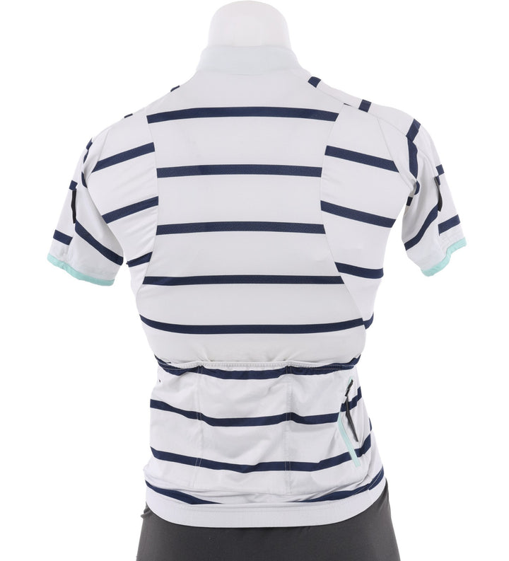 Velocio Breton SE Short Sleeve Cycling Jersey Women XS WHITE/BLUE + Base Layer