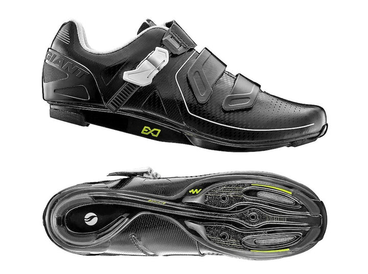 Giant Pulse MES Road Bike Cycling Shoes EU 44.5 US Men 11.5 BLACK 3 Bolt Buckle