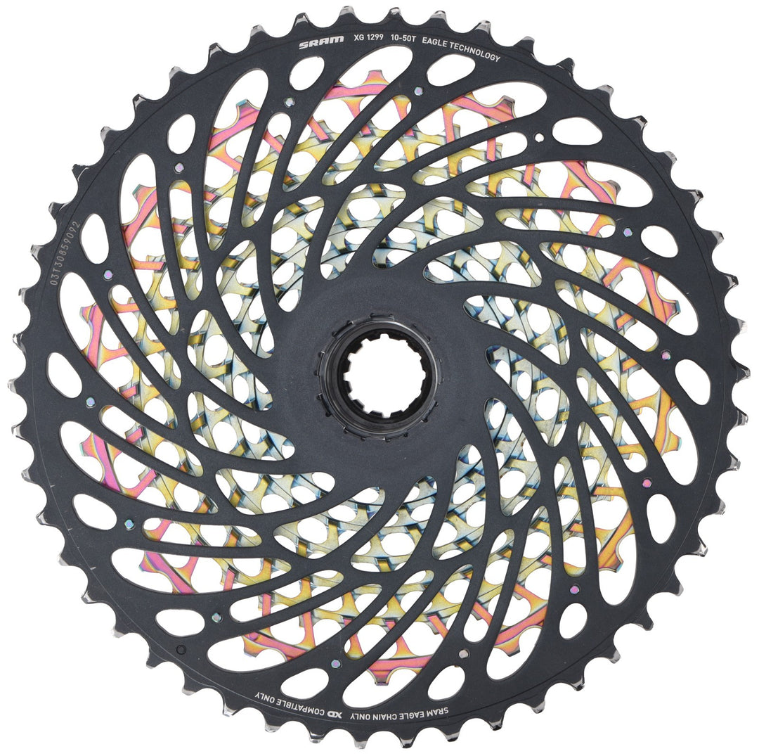 SRAM XX1 Eagle XG-1299 AXS 12 Speed Mtn Bike Cassette 10-50T Oil Slick XD 500%