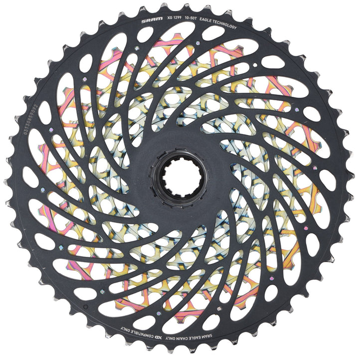 SRAM XX1 Eagle XG-1299 AXS 12 Speed Mtn Bike Cassette 10-50T Oil Slick XD 500%