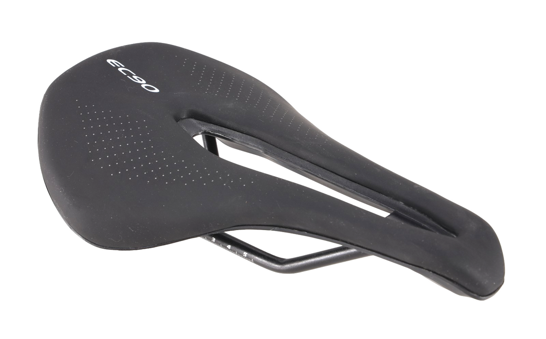 EC90 Short Nose Road Bike Saddle 145mm 7 x 7mm CrMo Rail BLACK MTB Gravel Power