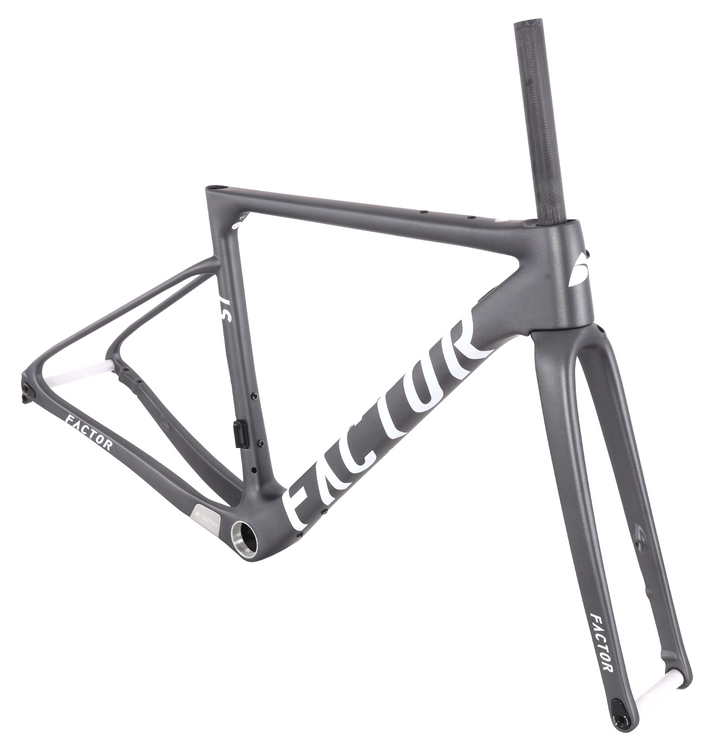 Factor LS Premium Disc Carbon Gravel Bike Frameset 49cm Gunmetal Race CX 2023