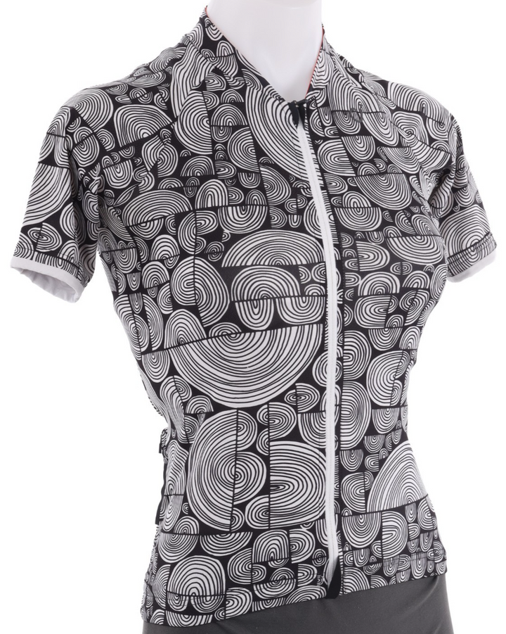 Velocio Lisa Congdon X SE Short Sleeve Cycling Jersey Women XS White/Blk Gravel