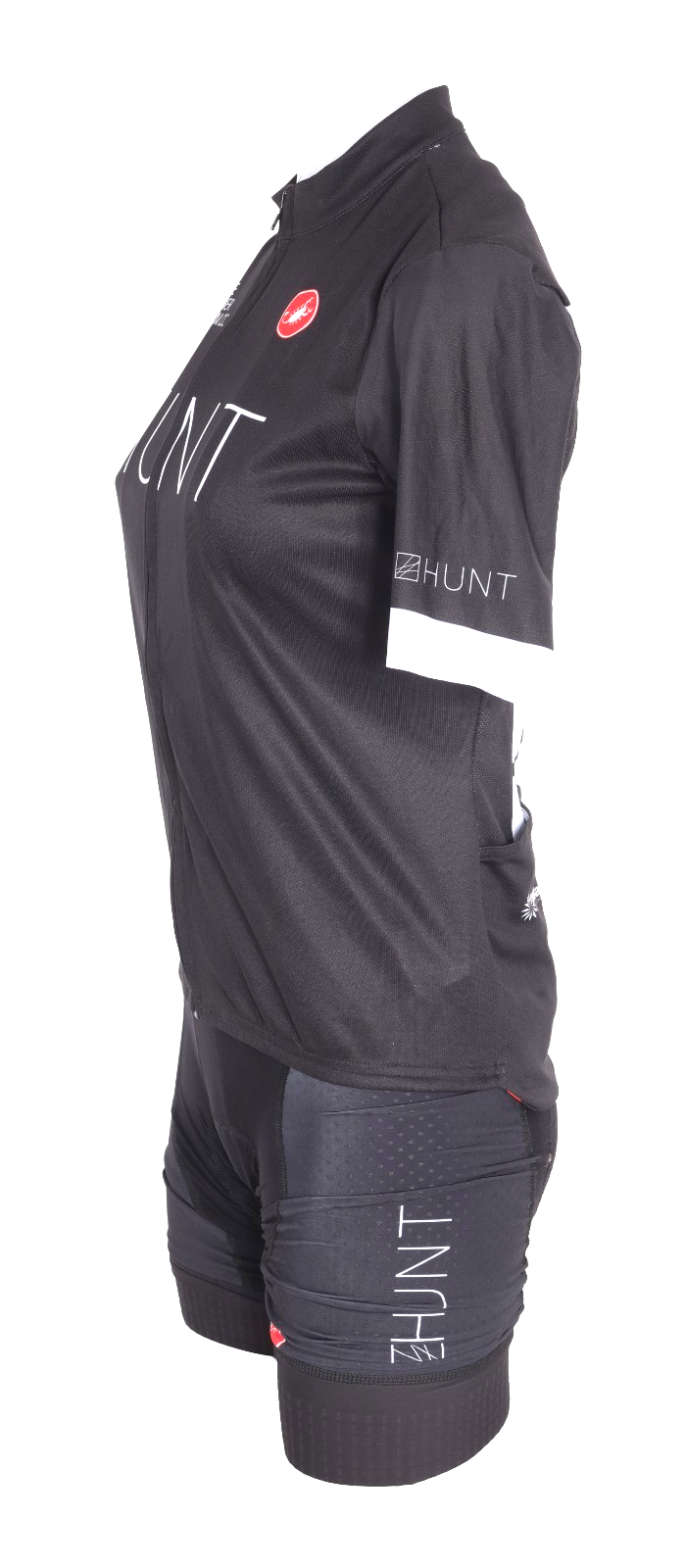 Castelli Women Hunt Wheels Short Sleeve Cycling Kit MEDIUM Black Road Bike MTB