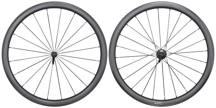 Unbranded Carbon 38 Clincher Road Wheelset Shimano 11 Spd 700c QR Rim Brake