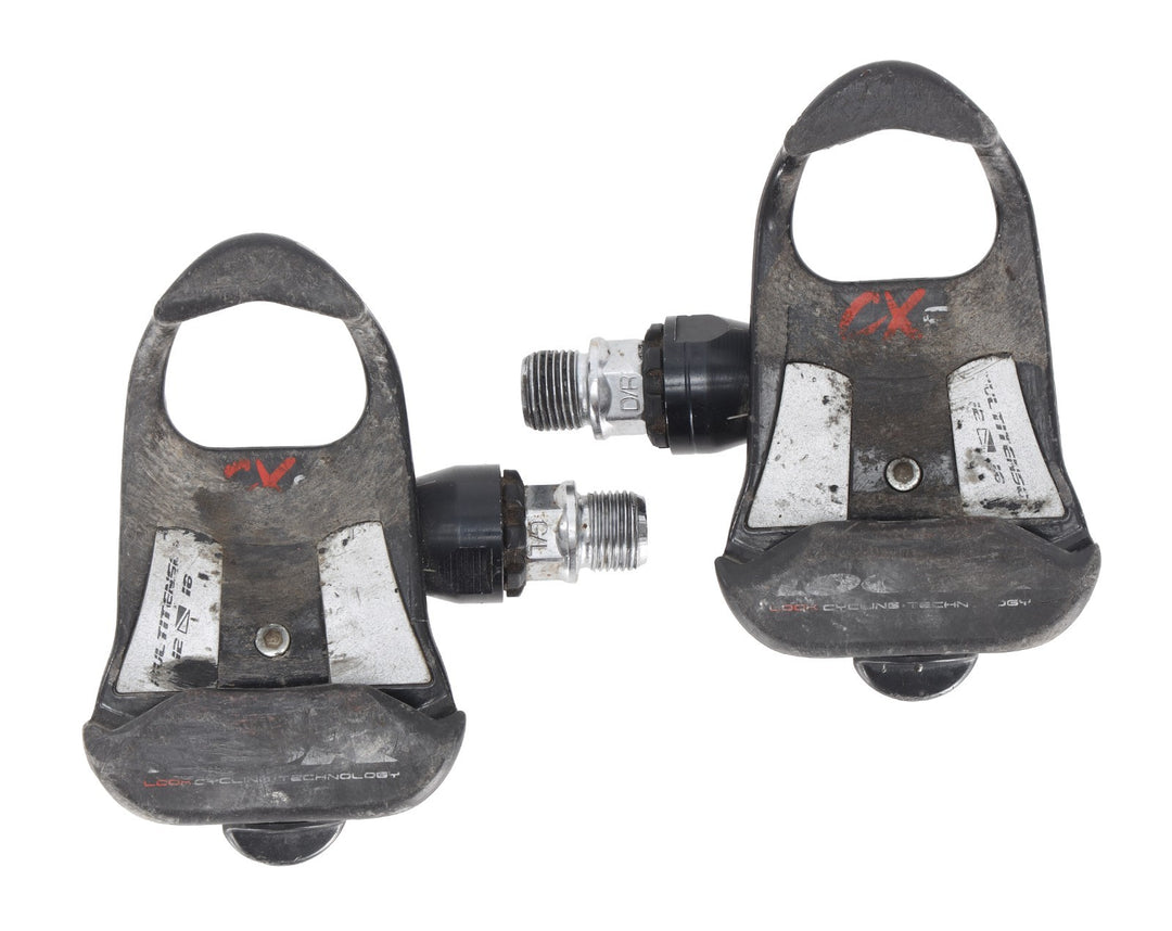 Look CX6 Carbon Clipless Road Bike Pedals 3-Bolt BLACK Q-Factor