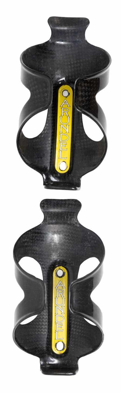 Arundel Dave-O Glossy 3K Carbon Water Bottle Cages 1 PAIR Yellow Road Bike Race