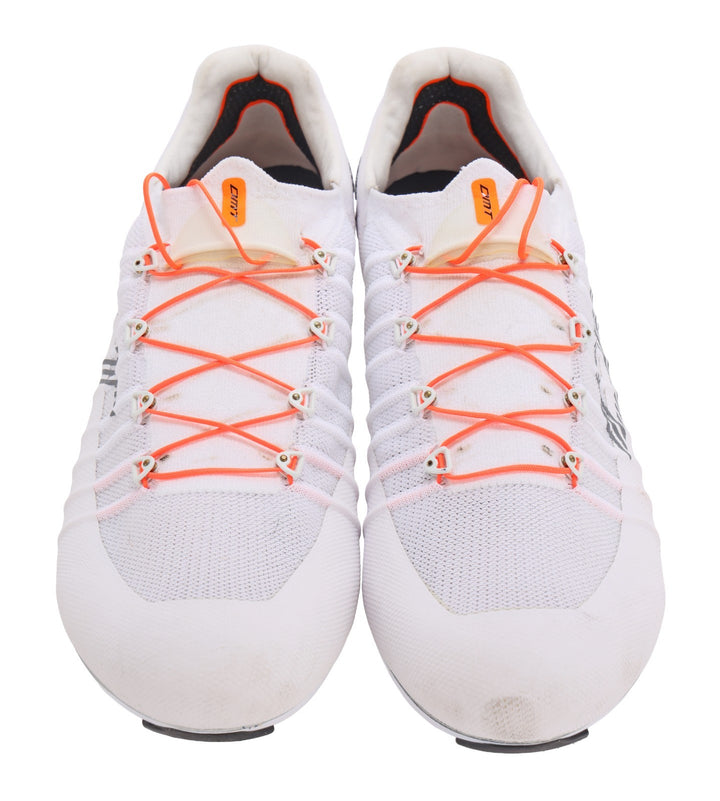 DMT Pogi's w/ NFC Road Bike Shoes EU 47 US Men 13 BOA WHITE/ORANGE 3-Bolt