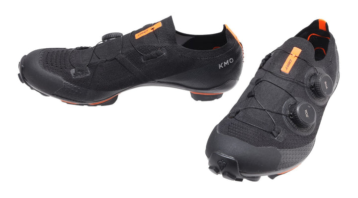 DMT KM0 Knit Mountain Bike Shoes EU 41 US Men 8 BOA BLACK/ORANGE 2-Bolt XC Race