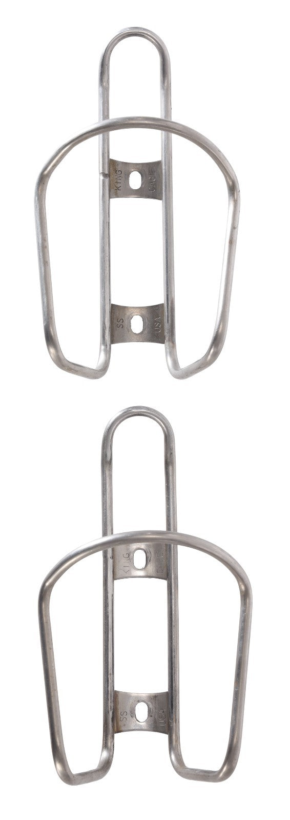 King Cage Stainless Steel Bottle Cages 1 PAIR Road Bike Gravel Mountain Touring