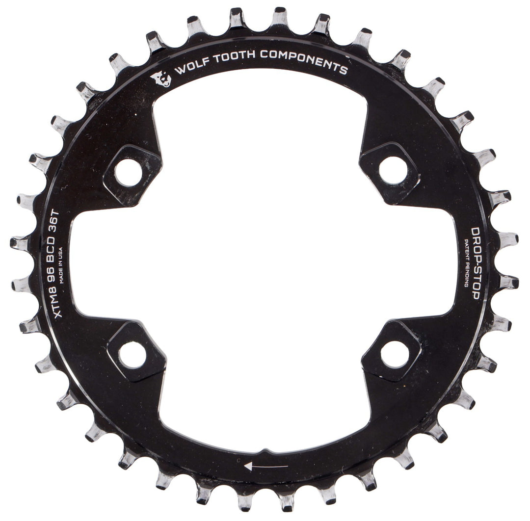 Wolf Tooth 11s XTM8 Drop-Stop A MTB 96 BCD Chainring 36T Shimano XT M8000 4 Bolt