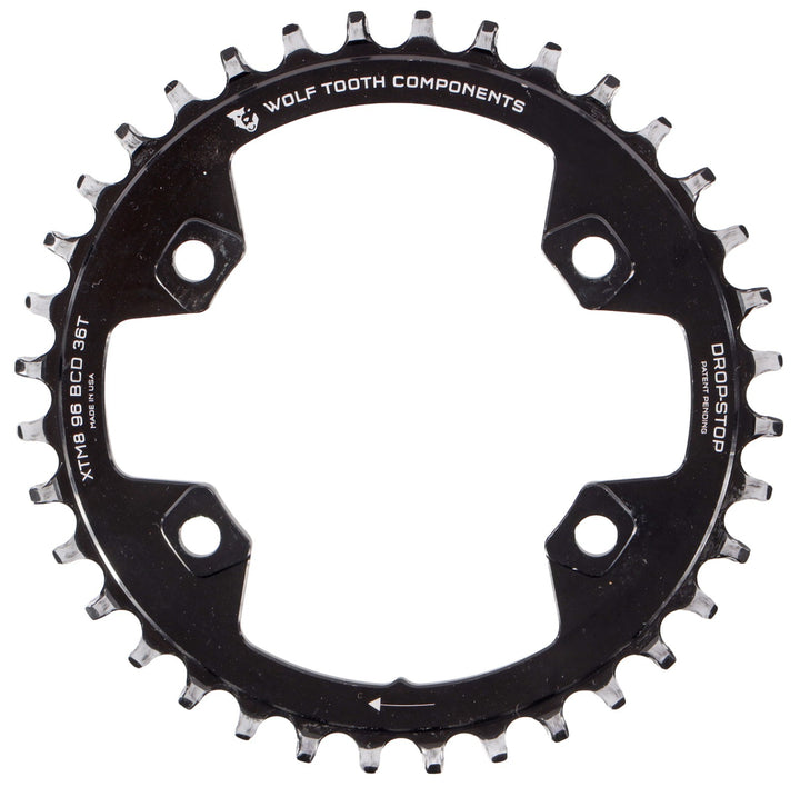 Wolf Tooth 11s XTM8 Drop-Stop A MTB 96 BCD Chainring 36T Shimano XT M8000 4 Bolt
