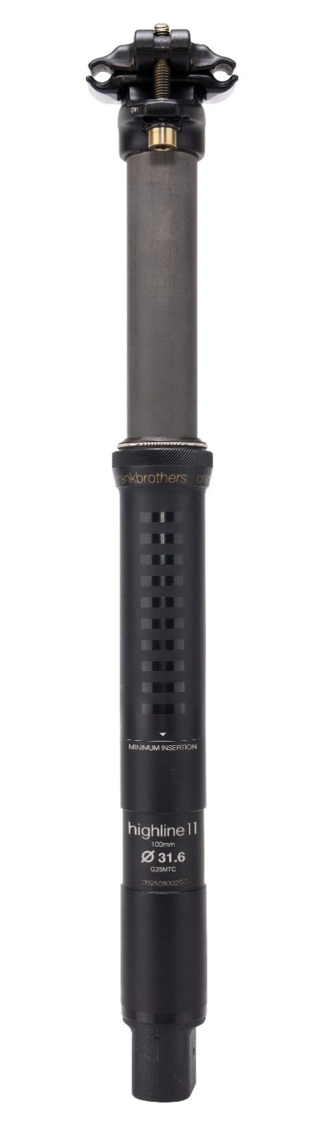 crankbrothers Highline 11 Mountain Bike Dropper Post 31.6 x 100mm Carbon Ti XC