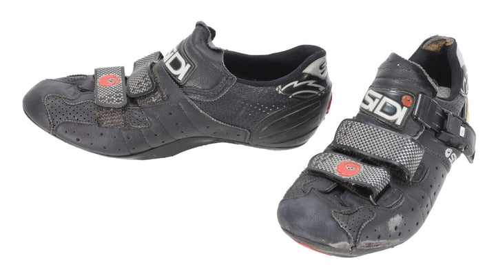 Sidi Genius Road Bike Shoes EU 40 US Men 7.5 Black 3-Bolt Cycling Race Gravel