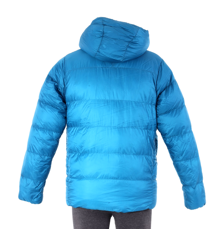 Patagonia Fitz Roy Down Hooded Jacket Men SMALL Blue Winter Skiing Backcountry