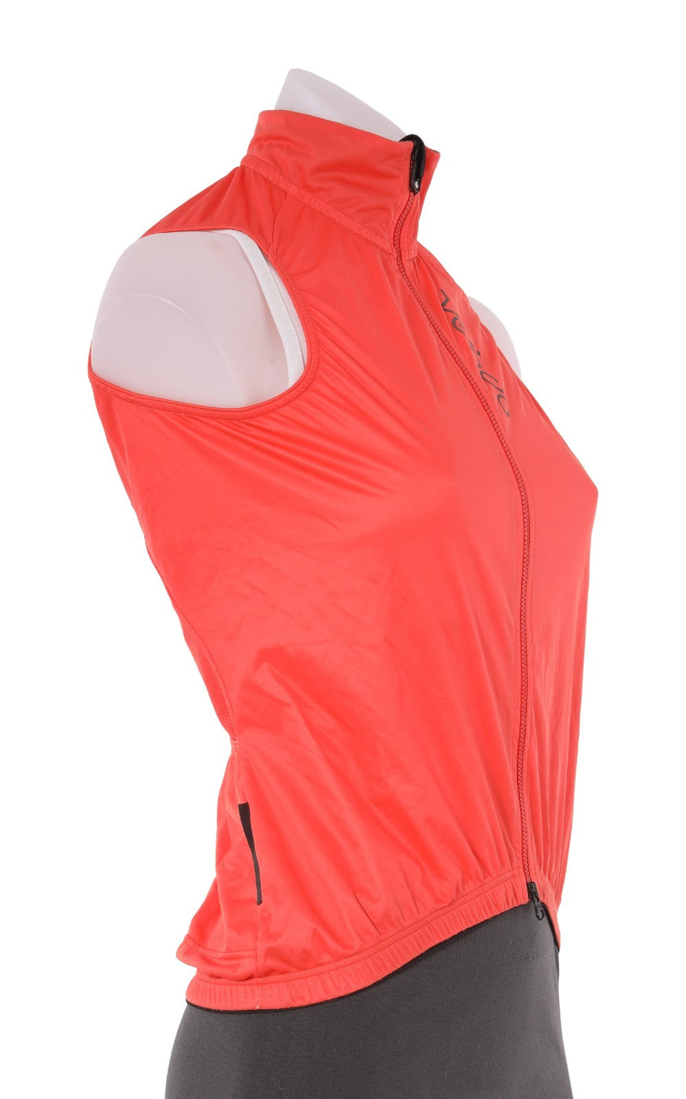 Velocio Cycling Wind Vest Women SMALL Orange Road Bike Gravel Mountain Packable
