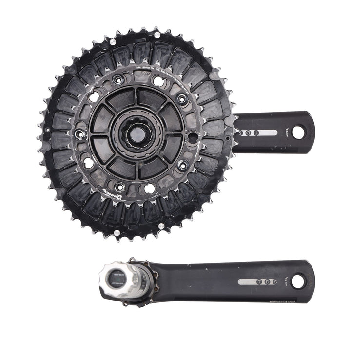 Rotor InPower Flow Power Meter Crankset 2x 11 speed 160mm 50/34T Oval Road Bike