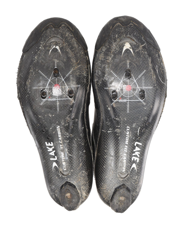 Lake CX403 Carbon Road Bike Shoes EU 43 US Men 10 BLACK 3 Bolt BOA Cycle Race