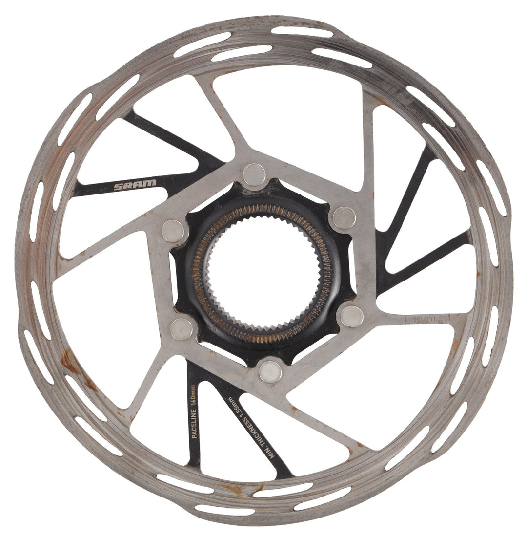 SRAM Paceline Rounded Disc Brake Rotor 160mm Center Lock Road Gravel B ...