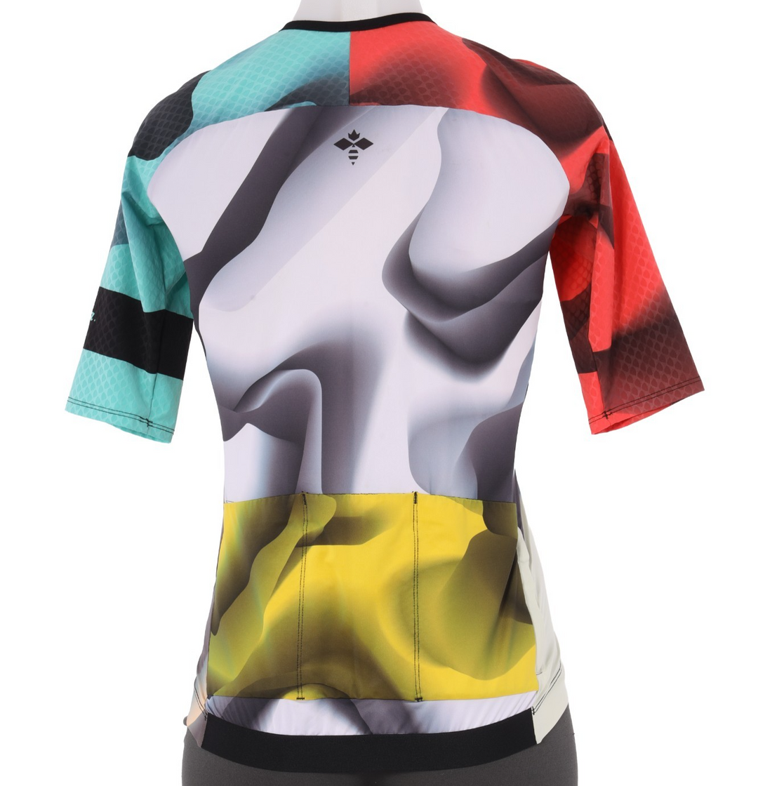 Rapha Maghalie Rochette PT Aero Short Sleeve Jersey Women LARGE Multicolor Bike
