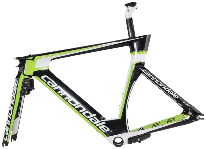 Cannondale Slice RS Carbon TT Bike Frameset 54cm BLK/GRN 700c Rim 2014 FOR PARTS