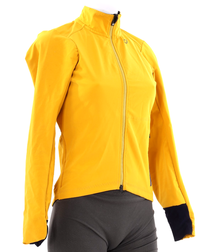 Velocio Signature Softshell Cycling Jacket Women XS Yellow Road Bike Gravel MTB