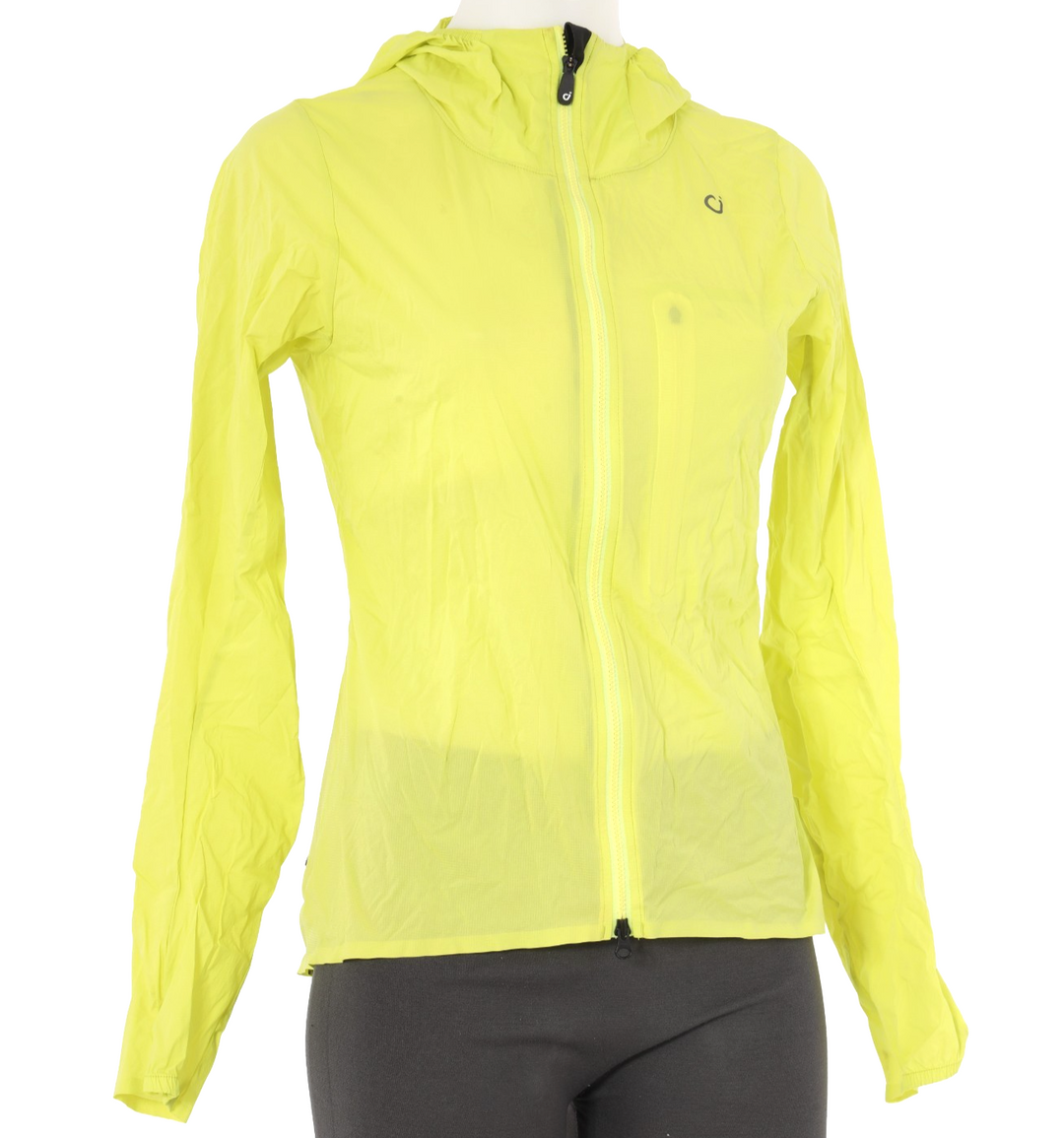 Velocio Ultralight Hooded Cycling Jacket Women XS Neon Yellow Road Bike MTB