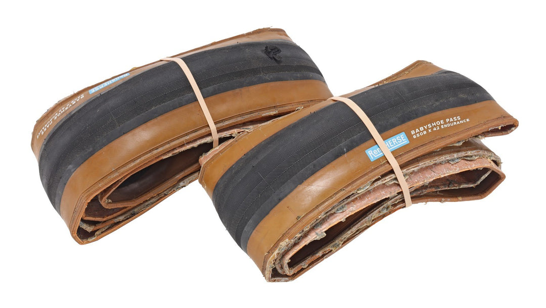 Rene Herse Babyshoe Pass Endurance TL Gravel Bike Tire PAIR 650b x42c Tan Wall