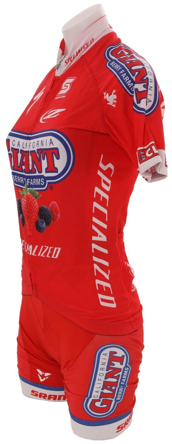 Squadra California Giant Berry Farms Pro Cycling Kit Women XS/SM/MD Jacket Vest