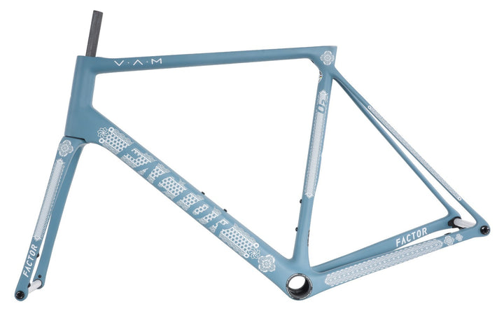 Factor O2 VAM Disc Premium Carbon Road Bike Frameset 58cm Ornate Azure 2023